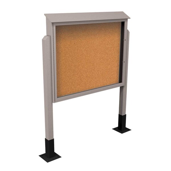 Sliding Door Indoor Enclosed Corkboard, 4